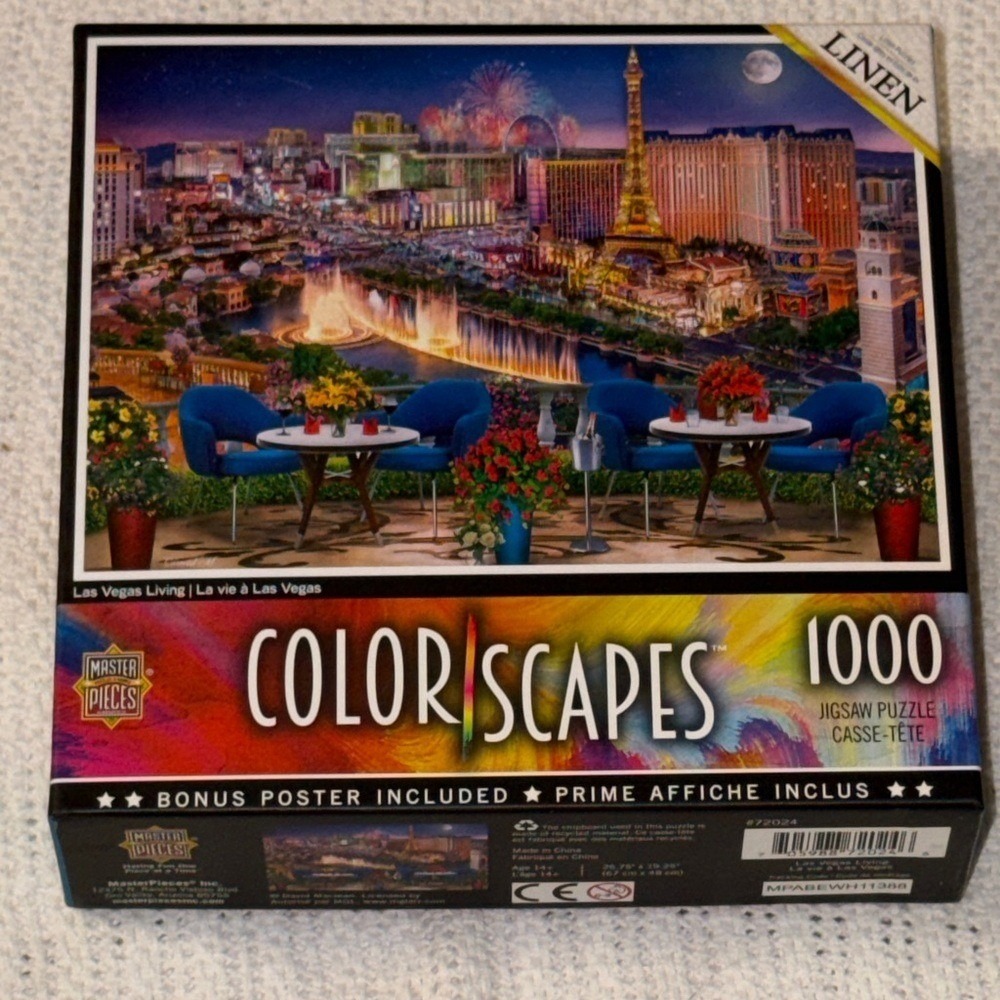 MasterPieces ColorScapes Las Vegas Living 1000 Piece Jigsaw Puzzle 51805 Linen